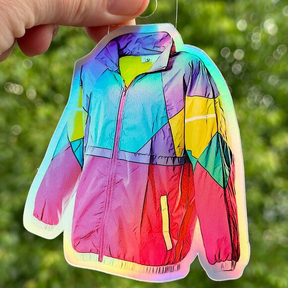 90's Windbreaker Holographic Sticker - Picture 1 of 1